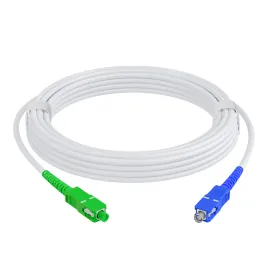 GCR PRO Патч-корд оптический 7.5m переходной SC/APC - SC/UPC Simplex одномодовый SM 9/125, LSZH, белый