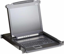 ЖК-монитор 17" с клавиатурой, выдвижной, 1U, RAL 7021/ Console with LC