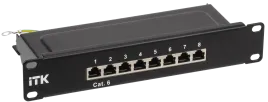 ITK 1U патч-панель кат.6 STP 8 портов 10"" Dual IDC