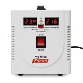 Стабилизатор POWERMAN AVS 1500D, ступенчатый регулятор, цифровые индик