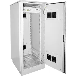 Шкаф уличный 19" 720x860, IP55 двустенный, металл передняя и задняя дв