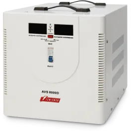 Стабилизатор POWERMAN AVS 8000D, ступенчатый регулятор, цифровые индик