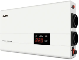 Стабилизатор SVEN AVR SLIM-2000 LCD, релейный, 1200вт, 2000Ва, 140-260