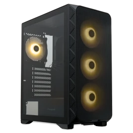Корпус без блока питания/ Case HSPD M521, Mesh Mid Tower, Black, slide