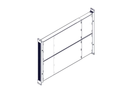 Longitudinal cable channel for cabinets of the Uniprom series, 1U, bla