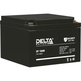 Батарея DELTA серия DT, DT 1226, напряжение 12В, емкость 26Ач (разряд