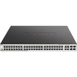 Коммутатор/ DGS-1210-52MP/F Smart L2 Switch 48х1000Base-T PoE, 4хCombo