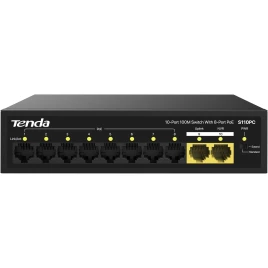 Коммутатор/ Tenda S110PC 10-Port 100M Lite PoE Switch with 8-Port...