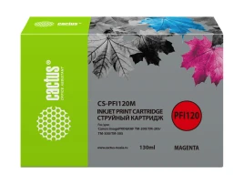 Картридж струйный Cactus CS-PFI120M пурпурный (130мл) для Canon ima