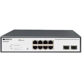 Коммутатор/ Smart Managed L2 PoE Switch 8x1000Base-T PoE, 2x1000Base-X