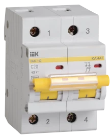 KARAT Авт. выкл. ВА47-100 2P C 20А 10кА IEK