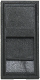 Donel Розетка DEC RJ45 UTP кат.6a, 1мод., черн. матовая (22.5х45мм)