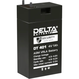 Батарея DELTA серия DT, DT 401, напряжение 4В, емкость 1Ач...