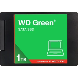 Твердотельный накопитель/ WD SSD Green, 1.0TB, 2.5" 7mm, SATA3, QLC,...