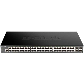 Коммутатор/ DGS-1250-52X,DGS-1250-52X/A1A Smart L2 Switch 48x1000Base-T, 4х10GBase-X SFP+, CLI, RJ45...