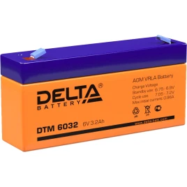 Батарея DELTA серия DTM, DTM 6032, напряжение 6В, емкость 3.2Ач...