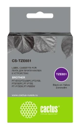 Картридж ленточный Cactus CS-TZE651 TZe-651 черный для Brother 1010