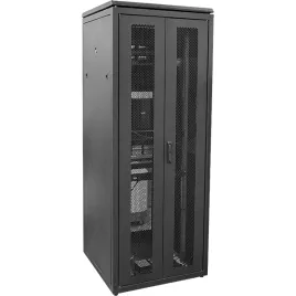 ITK LINEA N 28U 800х800мм распашн. перф. дв. задн. перф. чер