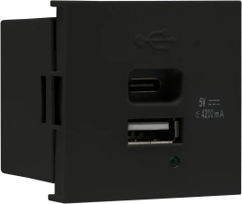 Donel USB зарядное устройство, 4.2A , Type A + C, 2 мод., черн. матова
