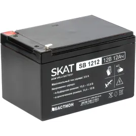 2535 SKAT SB 1212, 12В, 12Ач, максимальный ток заряда 3,6 А. Тип клемм