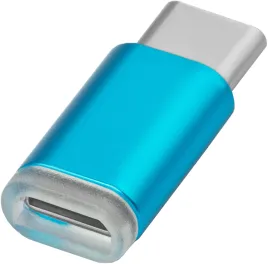 Greenconnect USB Type C на micro USB 2.0, M/F голубой
