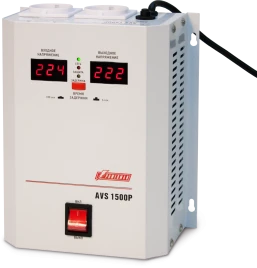 Стабилизатор POWERMAN AVS 1500P, ступенчатый регулятор, цифровые индик