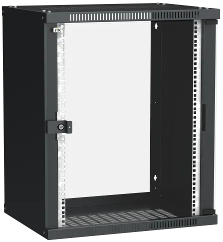 ITK Шкаф LINEA WE 15U 600x450мм дверь стекло черный фото 1