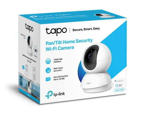Камера/ 1080P indoor IP camera, 360° horizontal and 114° vertical range, Night Vision, Motion Detection, 2-way Audio, support 128G MicroSD card фото 3