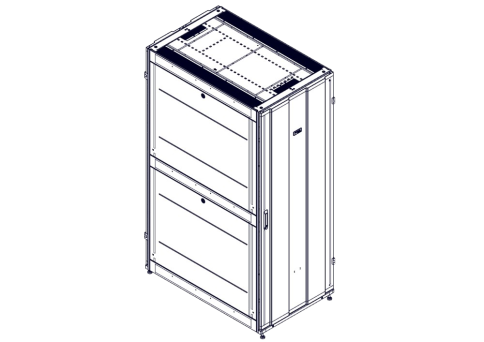 Systeme Electric mounting cabinet, Uniprom series, 42U-750/1200, 4pcs фото 1