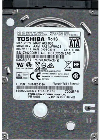 Toshiba Mobile Thin MQ01ACF050 фото 2