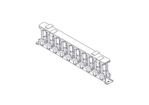 Horizontal cable organizer Systeme Electric, Excelente series, 1U, pla фото 1