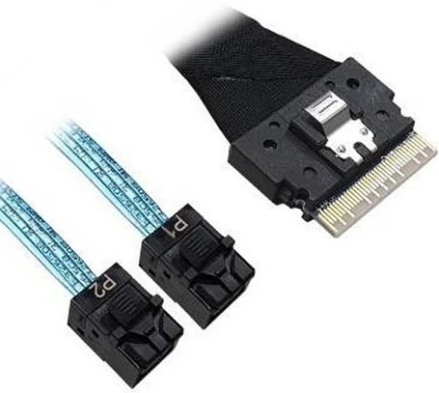 Кабель/ Cable, x8 8654 to 2x4 8643, 9402 SAS 1M. SFF-8654 (SlimSAS) - фото 1