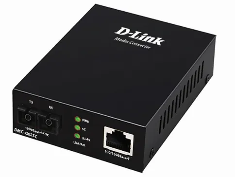 Медиаконвертер/ DMC-G02SC Media Converter 1000Base-T to 1000Base-SX, S фото 1