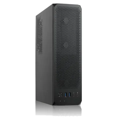 Корпус с блоком питания 230W/ Case Foxline FL-1004-TFX230B-85 mATX case, black, w/PSU TFX 230W 85+ bronze, w/2xUSB3.0, HDA, w/pwr cord, w/8cm FAN фото 1