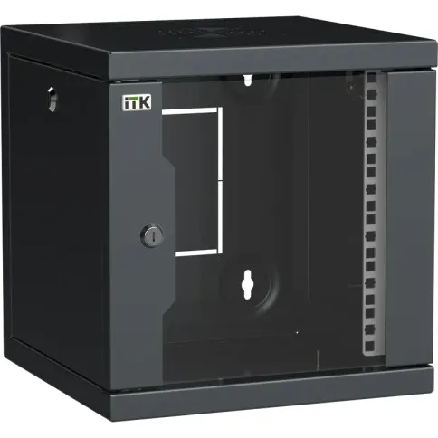 LINEA WS Шкаф 10" 9U 320х310мм дверь стекл. черн. фото 1