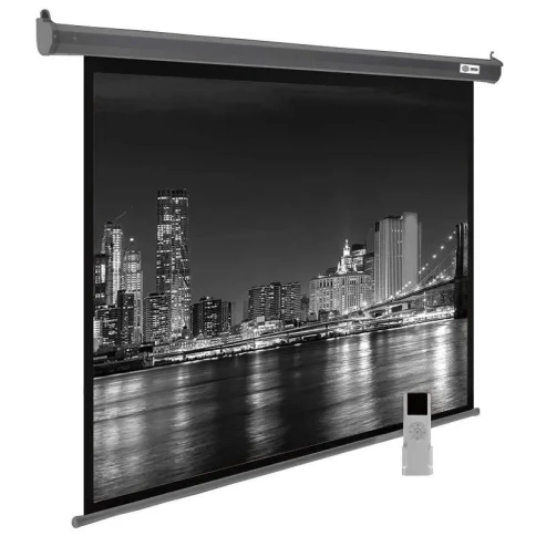 Экран Cactus 175x280см SIlverMotoExpert CS-PSSME-280X175-DG 16:10 настенно-потолочный рулонный тёмно-серый (моторизованный привод) фото 1