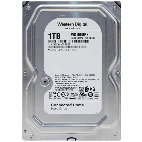 Жесткий диск/ RECERTIFIED HDD WD SATA3 1Tb AV-GP Video Surveillance 5400 RPM 64mb 1 year warranty (replacement WD10EZRZ, WD10PURX, ST1000VX013, ST1000DM010) RECERTIFIED фото 1