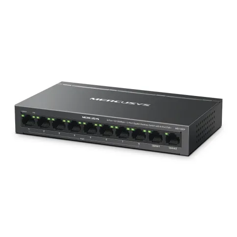 Коммутатор/ 8-Port 10/100Mbps + 2-Port Gigabit Desktop Switch with 8-P фото 2