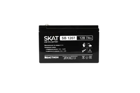 2533 SKAT SB 1207, 12В, 7Ач, максимальный ток заряда 2,1 А. Тип клеммы фото 2