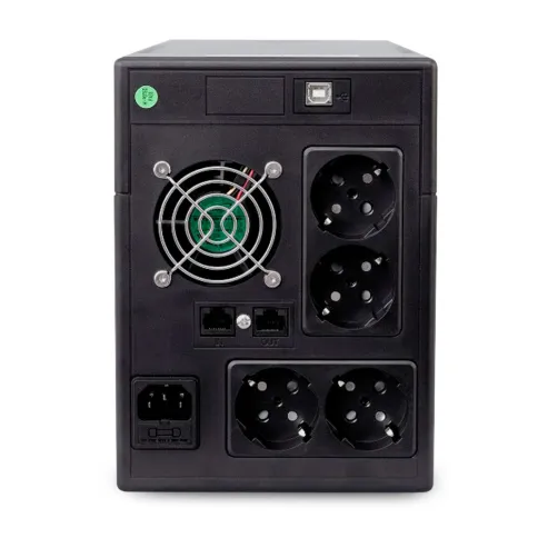 ИБП POWERMAN Smart Sine 1500, LCD, линейно-интерактивный, 1500ВА, 1050Вт,  4 евророзетки с резервным питанием, USB, батарея 12В 9Ач 2 шт., 380мм х 158мм х 198мм, 11.5 кг./ UPS POWERMAN Smart Sine 1500, LCD, line-interactive, 1500VA, 1050W, 4 eurosockets w фото 5