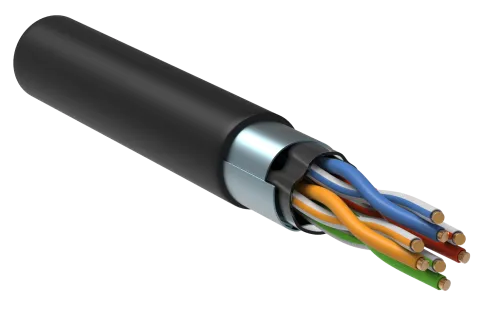 ITK Витая пара F/UTP 5E 4х2х24AWG LDPE черный (305м) РФ/С фото 1