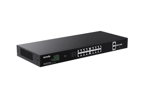 Коммутатор/ Tenda TEG1120P-16-150W Коммутатор неуправляемый PoE, 18 портов, 18x1 Гбит/с,... фото 1