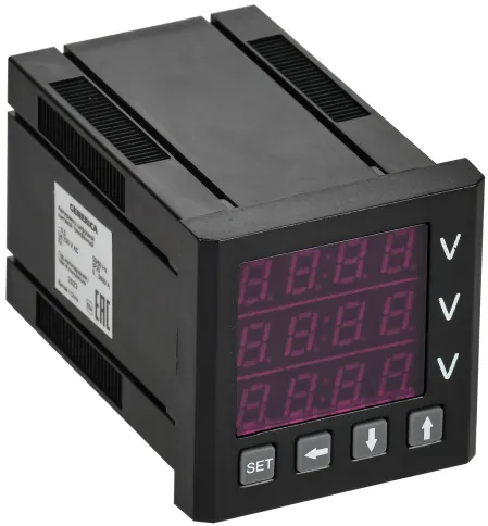Вольтметр цифр. щит. 3-ф. 48х48 LED GENERICA фото 1
