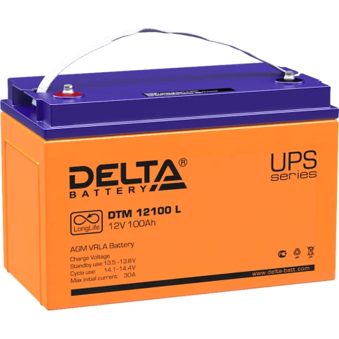 Батарея DELTA серия DTM L, DTM 12100 L, напряжение 12В,... фото 1