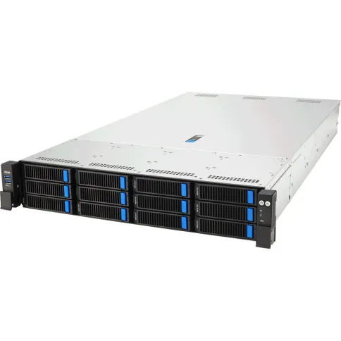 Серверная платформа/ ASUS RS720-E12-RS12U, 2U 2x LGA4710 Intel Xeon 6,32x DDR5 6400/8000, 12x 3.5'' hsb NVME/SATA*/SAS* (*need raid), 10x PCIe slots, 2x M.2 Gen4 2280, 1x Mmg LAN port, 2x OCP 3.0 optional, 1+1 2700W фото 1
