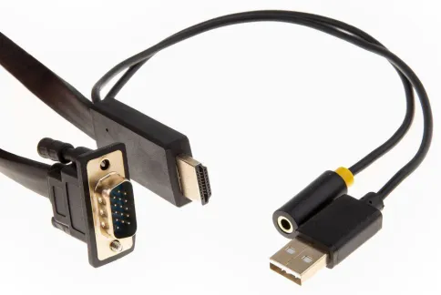 Telecom HDMI (m),USB 2.0 Type-AM,mini jack 3.5 mm (f) to VGA (m) фото 1