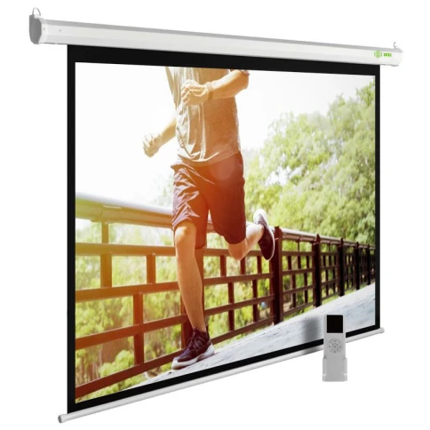 Экран Cactus 138x220см SIlverMotoExpert CS-PSSME-220X138-WT 16:10 настенно-потолочный рулонный белый (моторизованный привод) фото 1