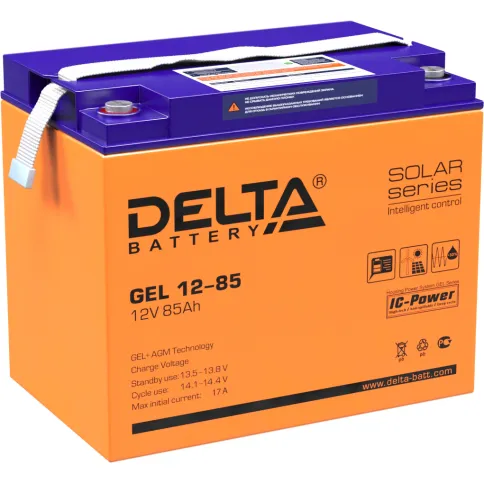 Батарея DELTA серия GEL, GEL 12-85, напряжение 12В, емкость 85Ач (разр фото 1
