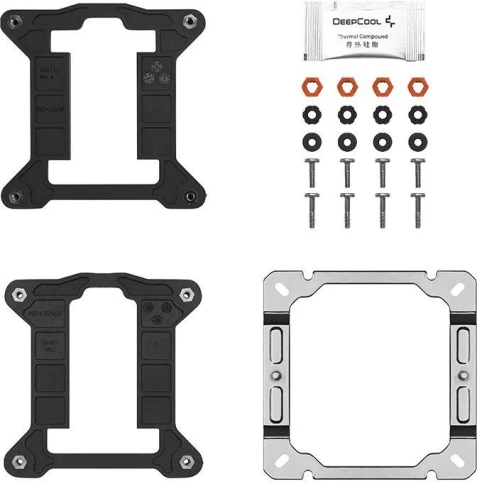 Кулер Deepcool AG400 LED RGB Soc-AM5/AM4/1200/1700/1851 черный 4-pin 18-32dB Al+Cu... фото 4