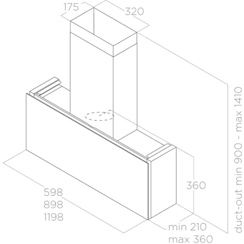 Вытяжка настенная Elica RULES NAKED/F/120-PRF0163759 фото 3